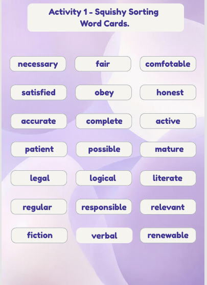 Year 6 Prefixes: Negative and Opposites – Squishes Theme